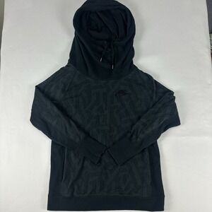 Nike Hoodie Womens Medium‎ Black Jacquard Rally Cowl Funnel Neck